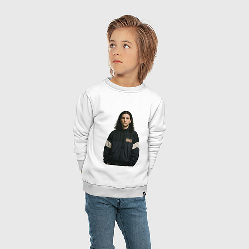 Детский свитшот Bones спортивный стиль / Белый – фото 4