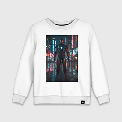 Детский свитшот Железный человек посреди ночного города