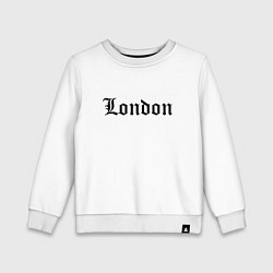 Свитшот хлопковый детский London - England, цвет: белый