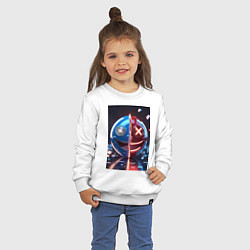 Свитшот хлопковый детский Смайлик твоего настроения, цвет: белый — фото 2