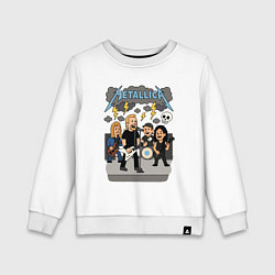 Детский свитшот Металлика мультяшный стиль