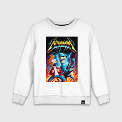 Детский свитшот Вокались Фрай и гитарист Бендер - рок группа Футур