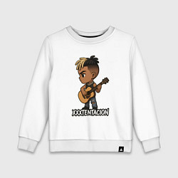 Свитшот хлопковый детский XXXTentacion мультяшный, цвет: белый