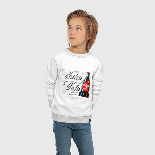 Детский свитшот Nuka cola - Fallout / Белый – фото 4