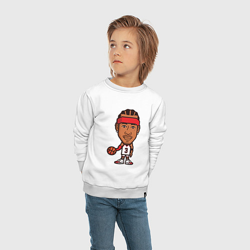 Детский свитшот Малыш Айверсон / Белый – фото 4