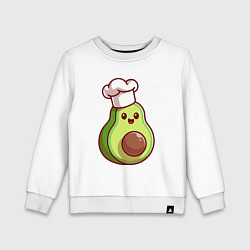 Свитшот хлопковый детский Повар авокадо, цвет: белый