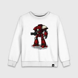 Свитшот хлопковый детский Боевой титан империи, цвет: белый