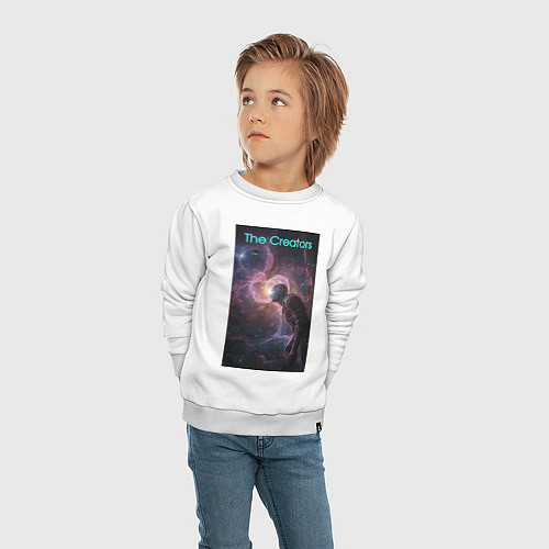 Детский свитшот The Creators - space giant / Белый – фото 4