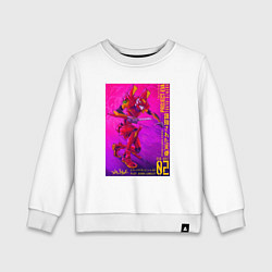 Свитшот хлопковый детский Евангелион 02 - Аска, цвет: белый