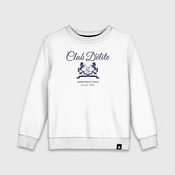 Свитшот хлопковый детский Delite club, цвет: белый