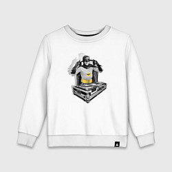 Свитшот хлопковый детский Диджей Бэтмен, цвет: белый