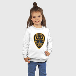 Свитшот хлопковый детский Gotham city police, цвет: белый — фото 2