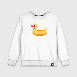 Свитшот хлопковый детский Уточка надувная, цвет: белый