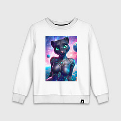 Детский свитшот Cyber panther - ai art fantasy