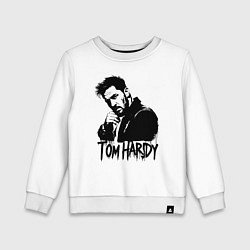 Свитшот хлопковый детский Том Харди в стиле граффити, цвет: белый