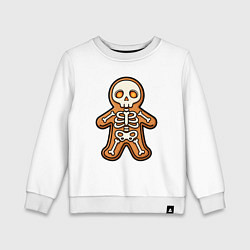 Свитшот хлопковый детский Скелет печеньки, цвет: белый