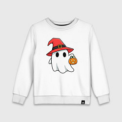 Детский свитшот Призрак в красной шляпе