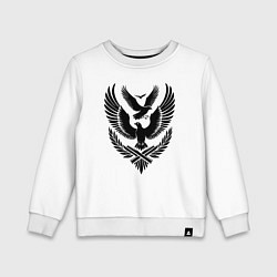 Свитшот хлопковый детский Три летящих птицы, цвет: белый