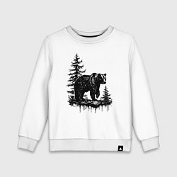 Детский свитшот Хозяин леса черной краской