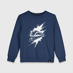 Детский свитшот Поезд в белой краске