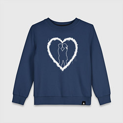 Детский свитшот Сердце с поцелуем