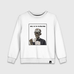 Детский свитшот Жив, но по расписанию - зомби джентельмен