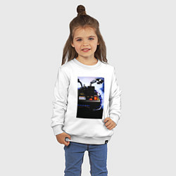 Свитшот хлопковый детский Out a time, цвет: белый — фото 2