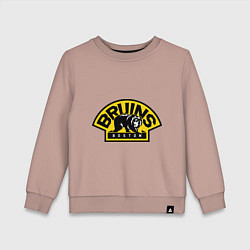 Свитшот хлопковый детский HC Boston Bruins Label, цвет: пыльно-розовый