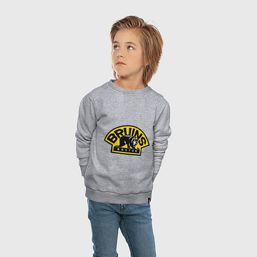 Детский свитшот HC Boston Bruins Label / Меланж – фото 4