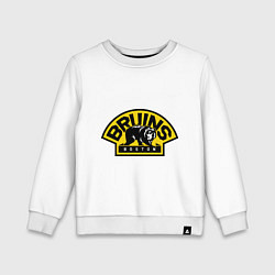 Свитшот хлопковый детский HC Boston Bruins Label, цвет: белый