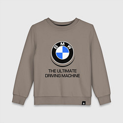 Свитшот хлопковый детский BMW Driving Machine, цвет: утренний латте