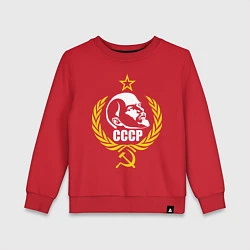 Свитшот хлопковый детский Вождь СССР, цвет: красный