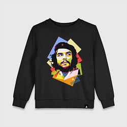 Свитшот хлопковый детский Che Guevara Art, цвет: черный