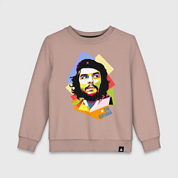 Свитшот хлопковый детский Che Guevara Art, цвет: пыльно-розовый