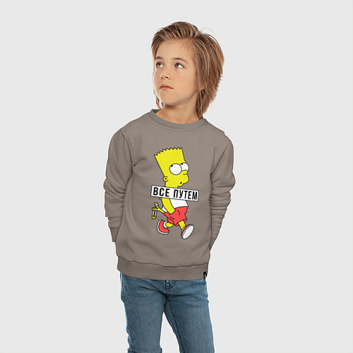 Детский свитшот Барт Симпсон: Все путем / Утренний латте – фото 4