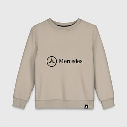Свитшот хлопковый детский Mercedes Logo, цвет: миндальный
