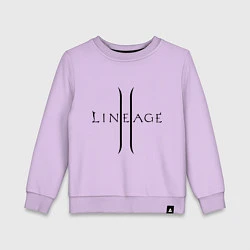 Свитшот хлопковый детский Lineage logo, цвет: лаванда