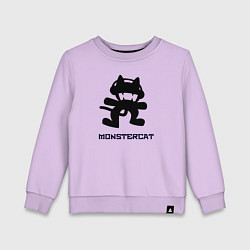 Свитшот хлопковый детский Monstercat, цвет: лаванда