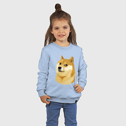 Свитшот хлопковый детский Doge, цвет: мягкое небо — фото 2
