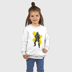 Свитшот хлопковый детский STALKER: Yellow Cross, цвет: белый — фото 2