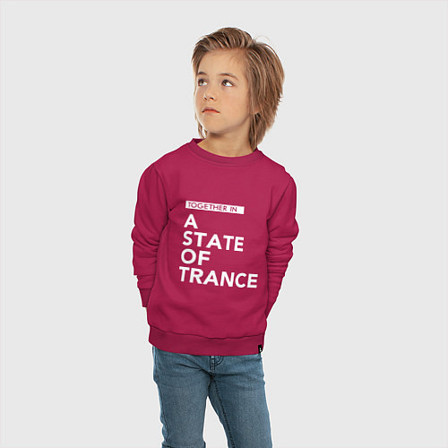 Детский свитшот Together in A State of Trance / Маджента – фото 4