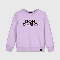 Свитшот хлопковый детский Don Diablo, цвет: лаванда