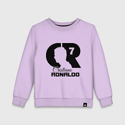 Свитшот хлопковый детский CR Ronaldo 07, цвет: лаванда