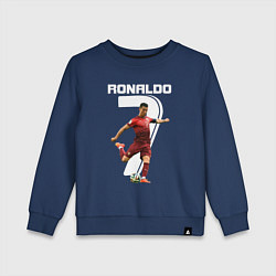 Свитшот хлопковый детский Ronaldo 07, цвет: тёмно-синий