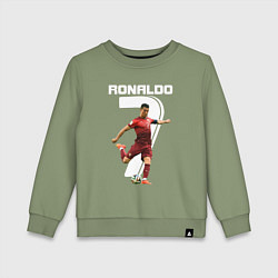 Свитшот хлопковый детский Ronaldo 07, цвет: авокадо
