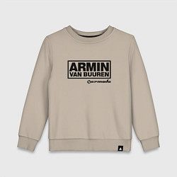 Свитшот хлопковый детский Armin van Buuren, цвет: миндальный