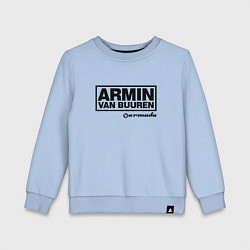 Свитшот хлопковый детский Armin van Buuren, цвет: мягкое небо