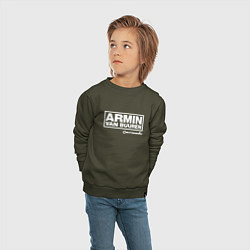 Свитшот хлопковый детский Armin van Buuren, цвет: хаки — фото 2