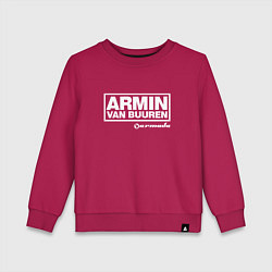 Свитшот хлопковый детский Armin van Buuren, цвет: маджента