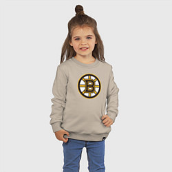 Свитшот хлопковый детский Boston Bruins, цвет: миндальный — фото 2